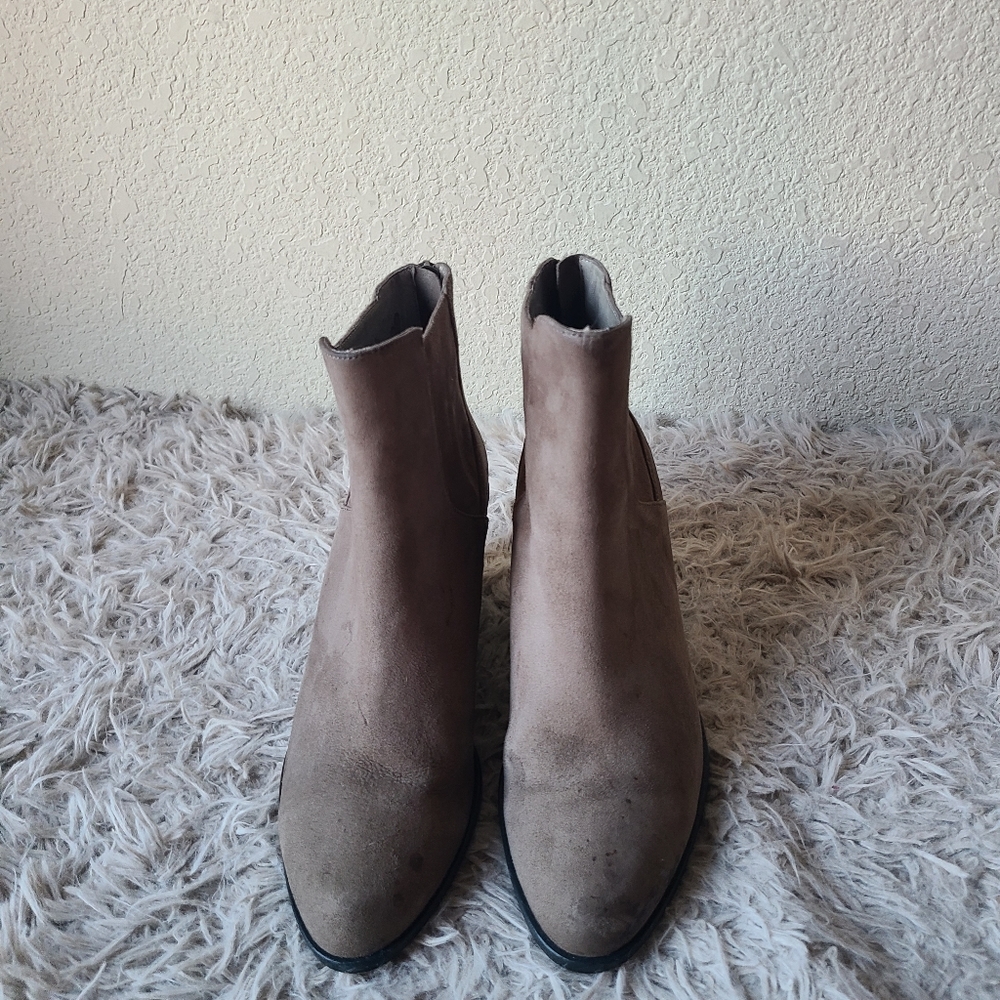 EILEEN FISHER Ankle Boots Booties Taupe Gray Soft Suede Leather Women's … - Picture 5 of 13